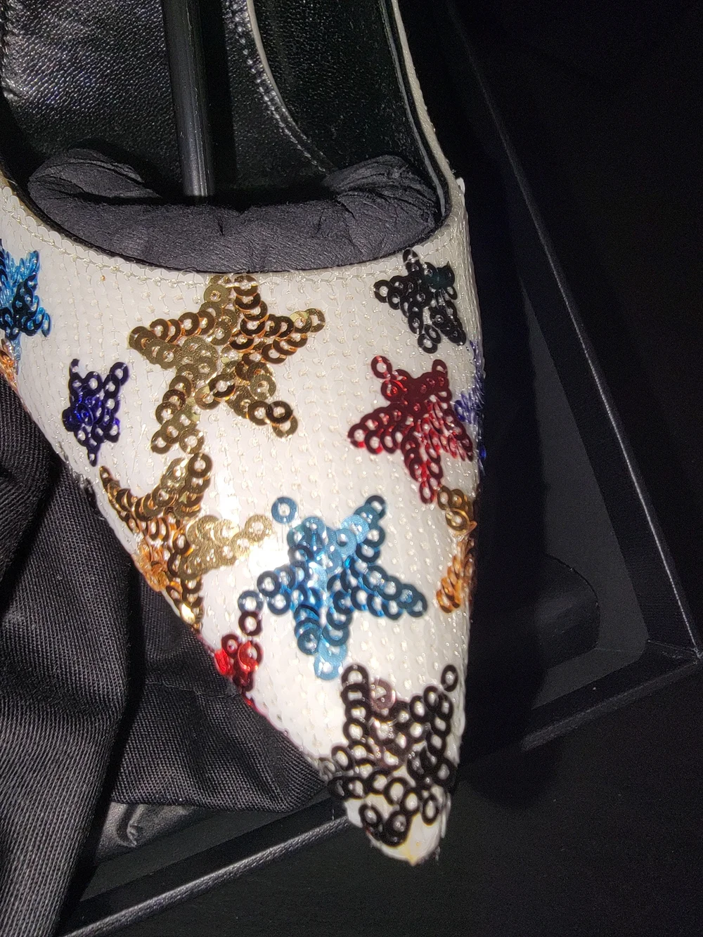 New Saint Laurent Multicolor Embellished Pumps SZ 39 1/2 - Picture 4 of 6
